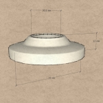 Декоративная крышка стойки Ø38,1мм, Ø78мм (AISI304), арт.007
