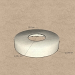 Декоративная крышка стойки Ø38,1мм, Ø102мм (AISI304), арт. 201-4